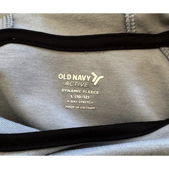 Old Navy Active Hoodie Dynamic Fleece Pullover Pockets Blue Boys‎ L (10 12) - Picture 3 of 5